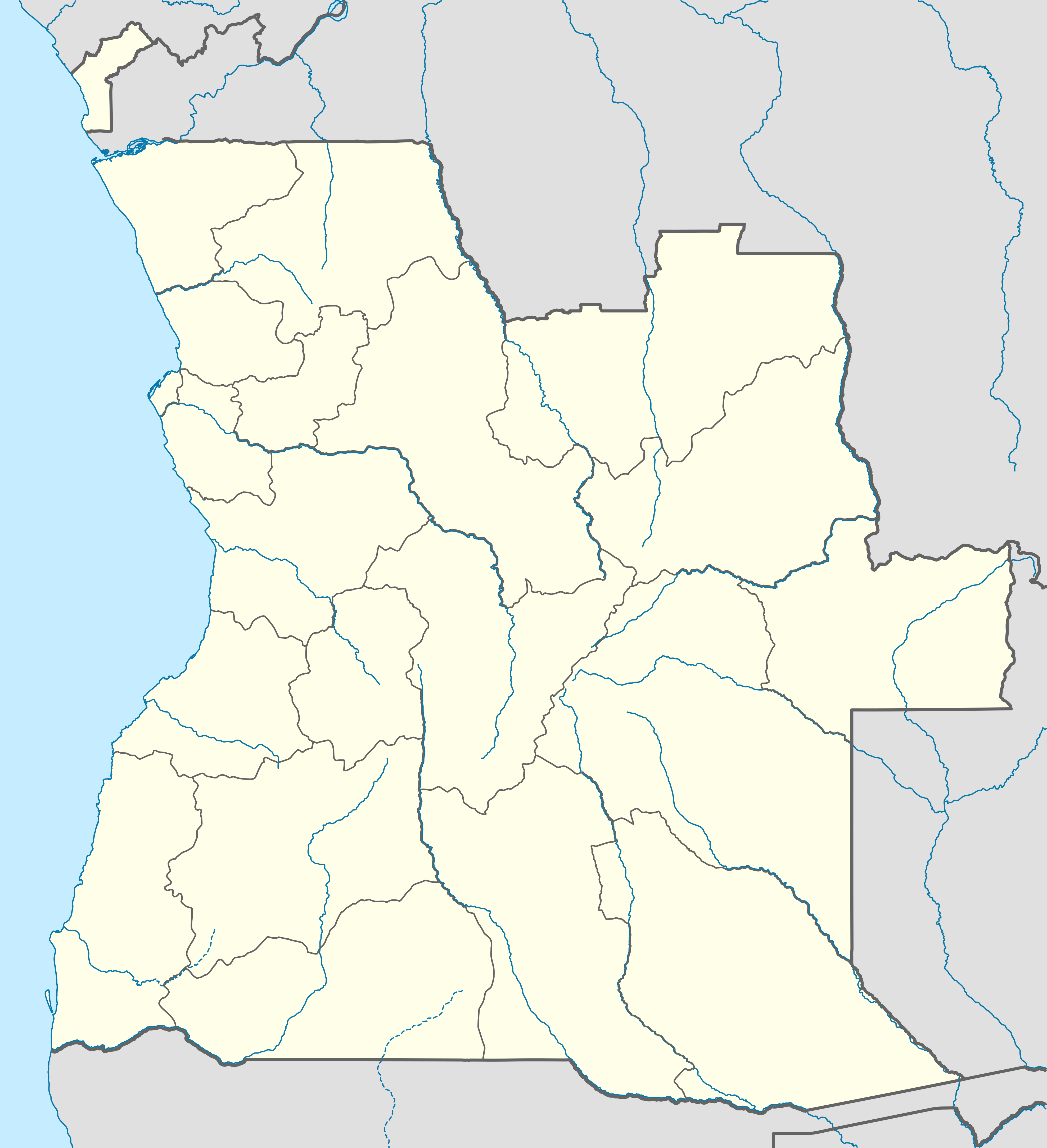 Lokacijska karta Angola