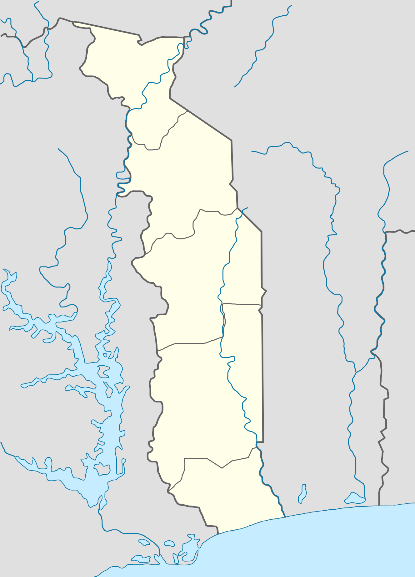 Dapaong na karti Togo