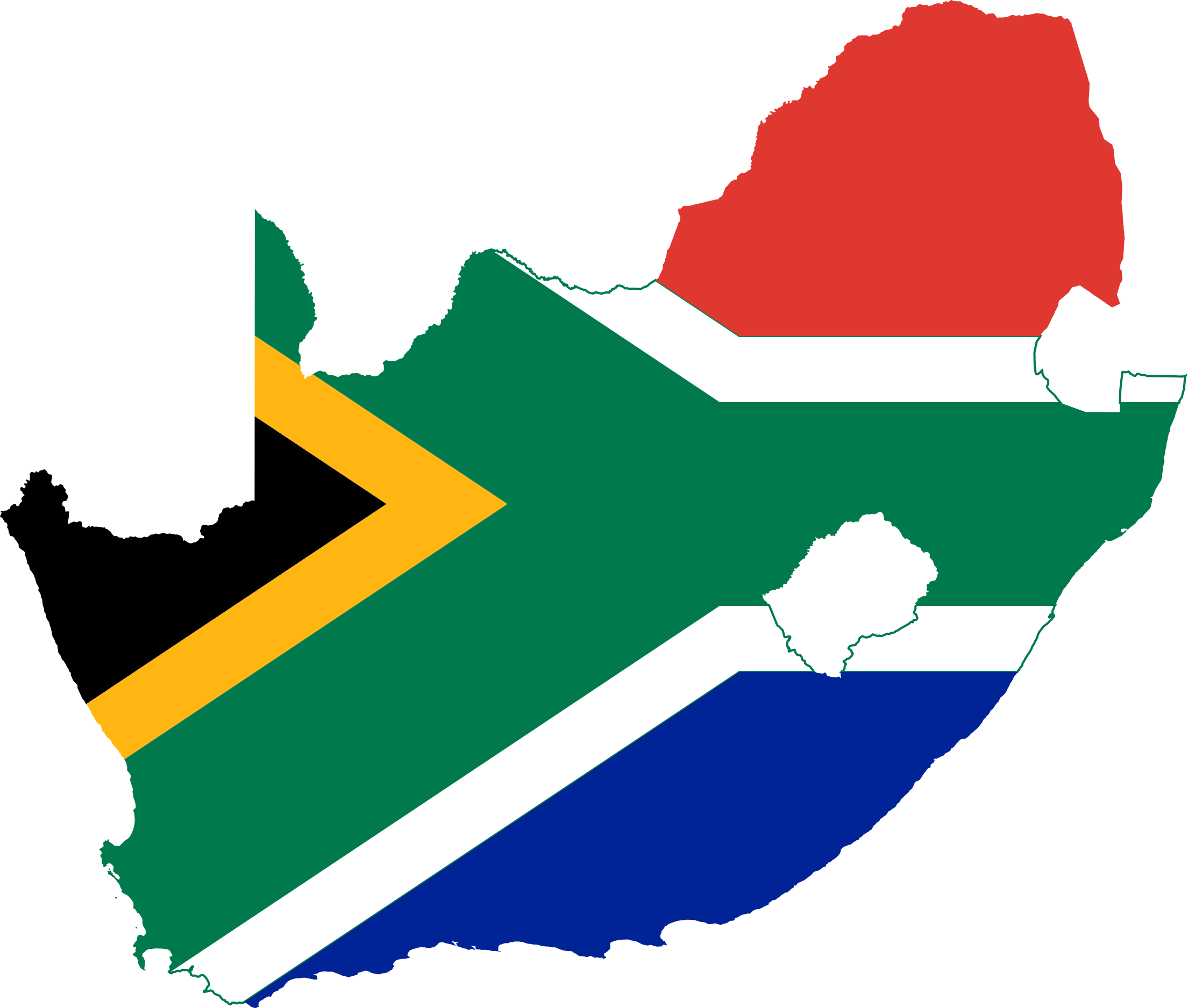 Flag-map of South Africa.svg