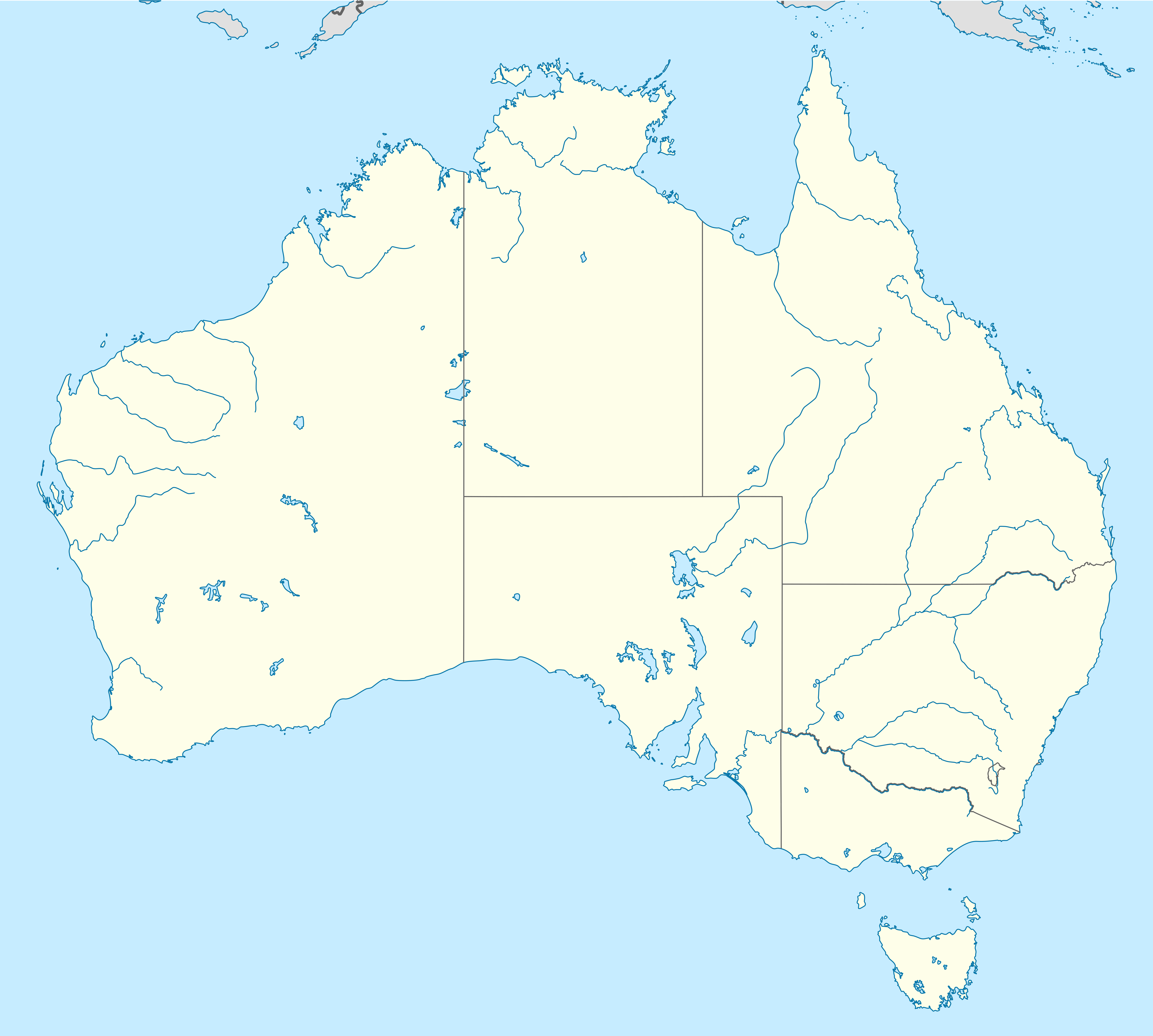 Hobart na karti Australija
