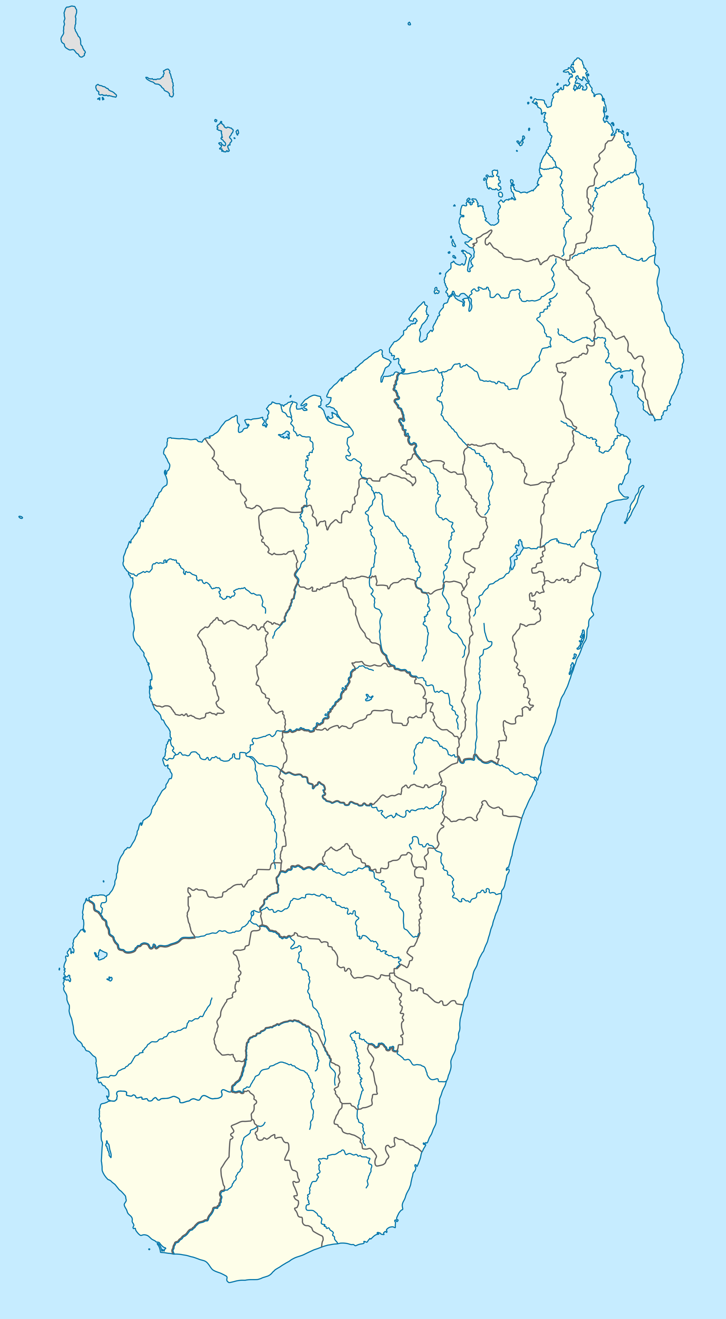 Ambanja na karti Madagaskar