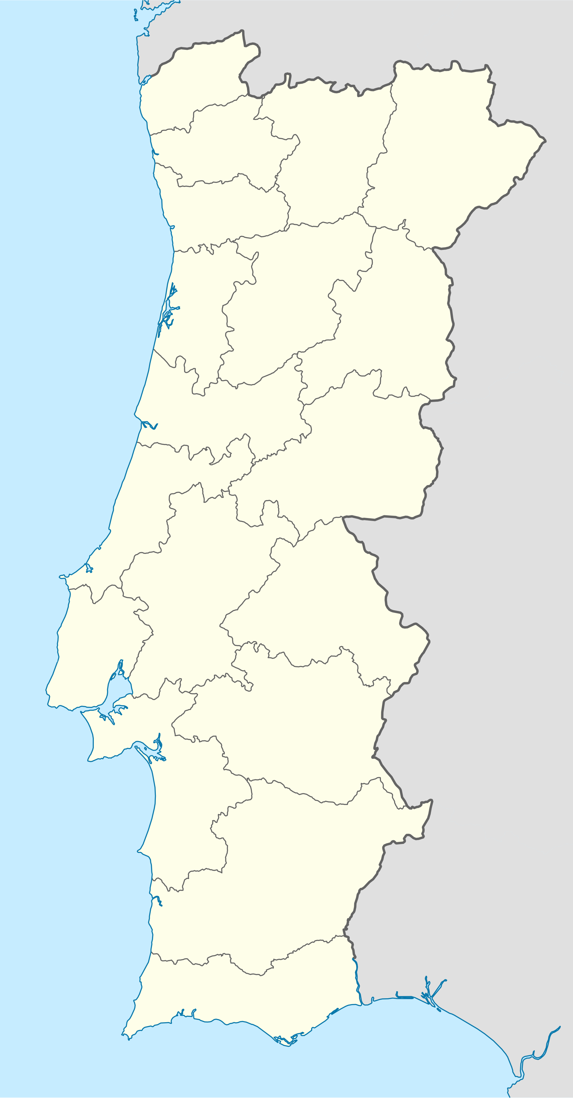 Cabo da Roca na karti Portugal