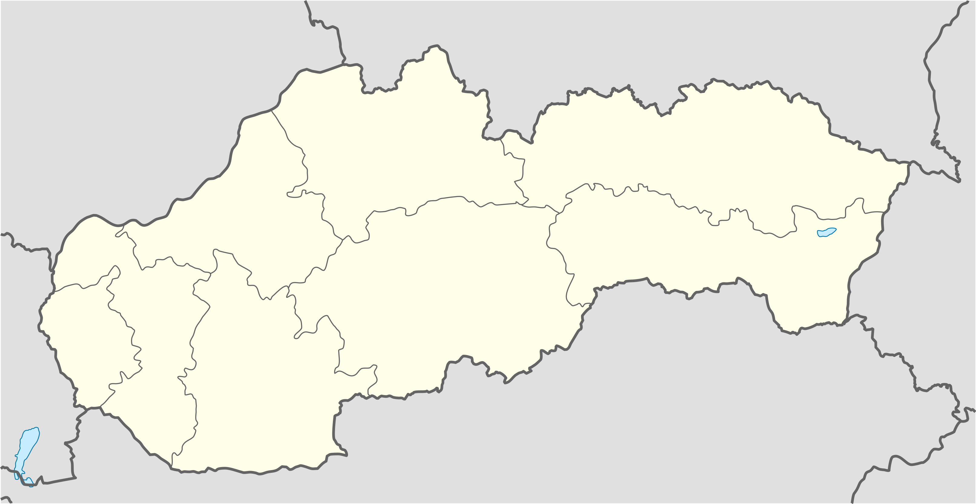 Ilava na karti Slovačka