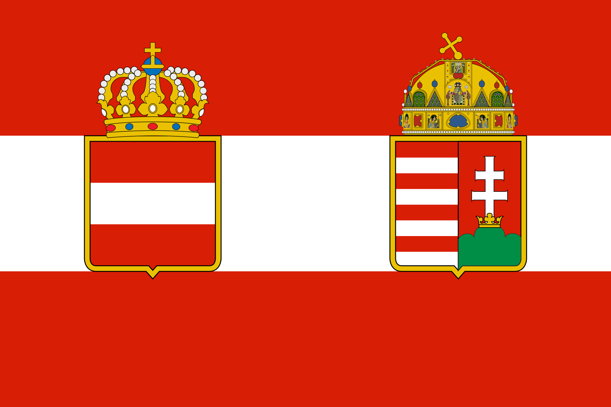 War flag of Austria-Hungary (1918).svg