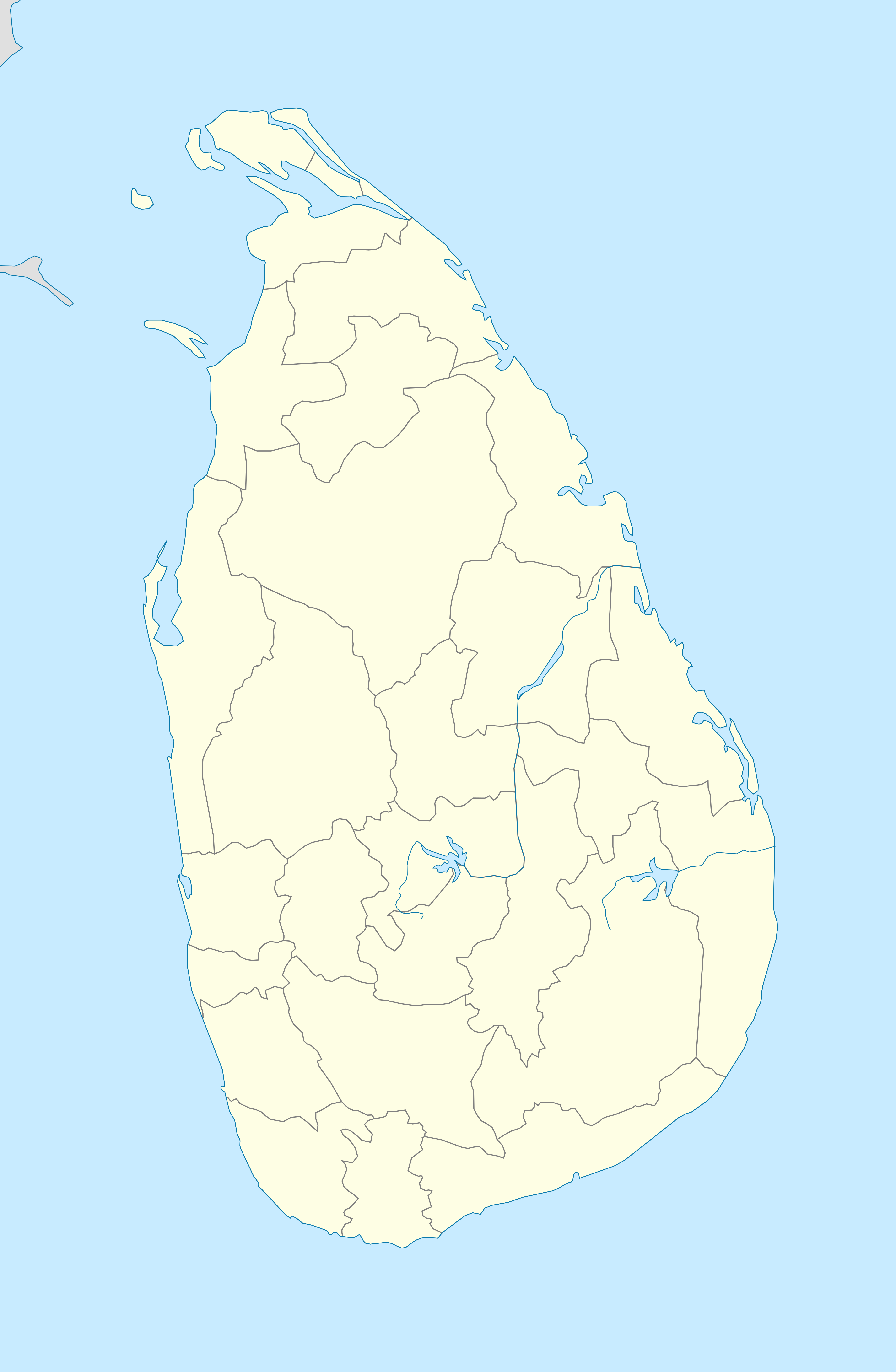 Galle na karti Šri Lanka